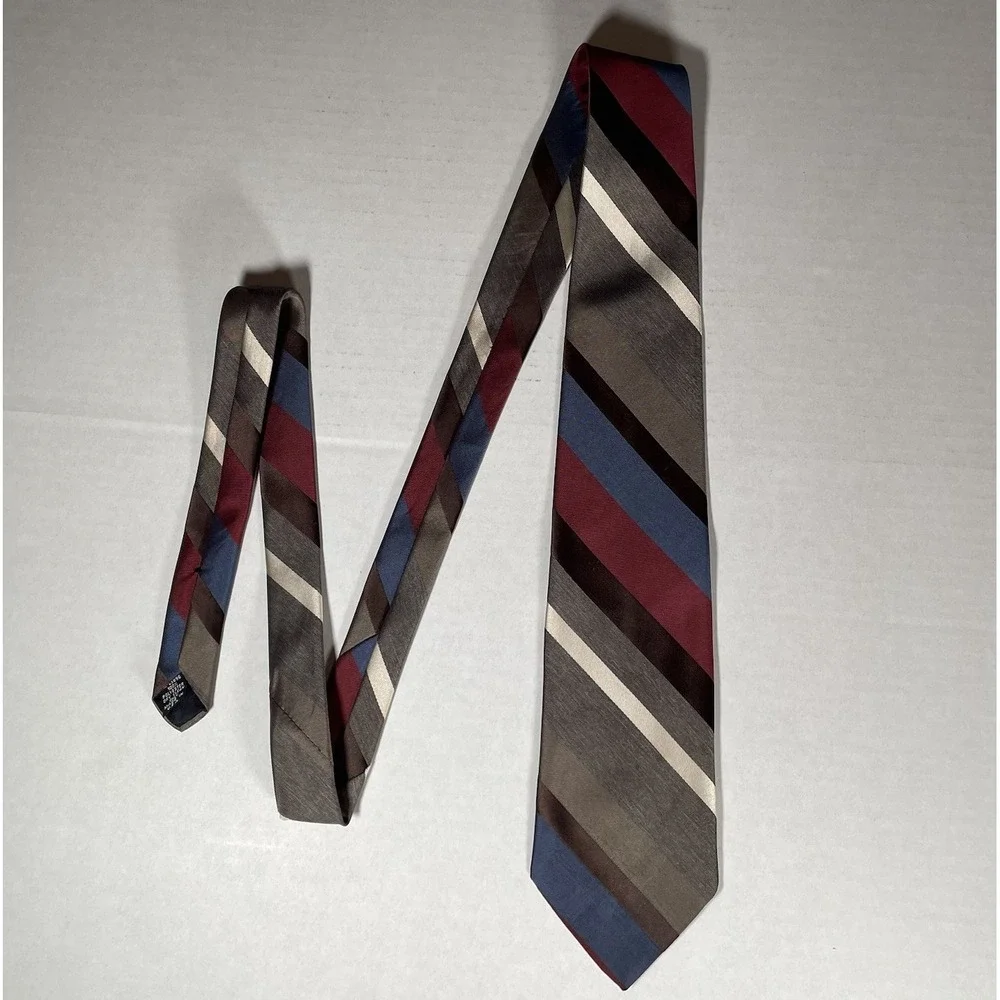 Men's American Edition Collection Striped Tie Made in USA Classic Multicolor